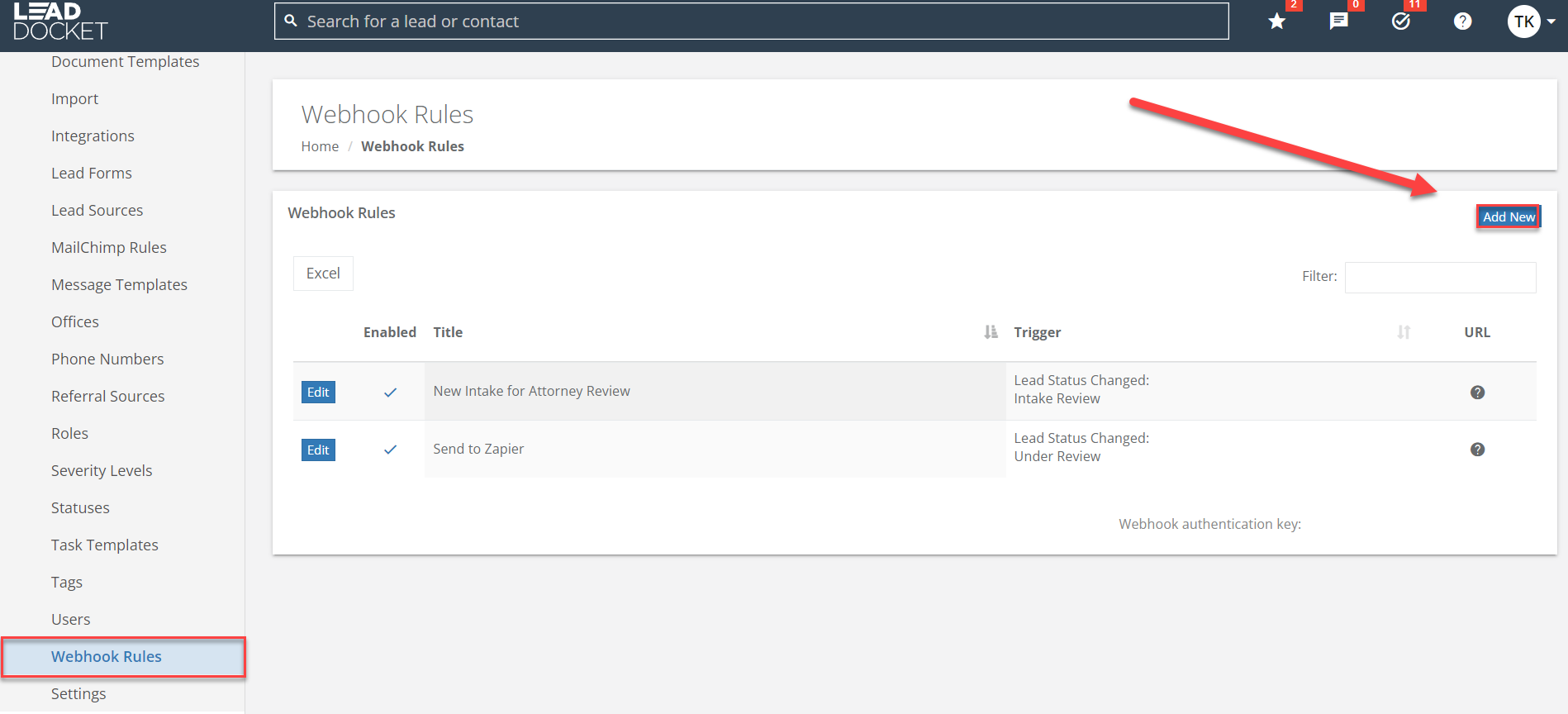 Slack Integration with Lead Docket Docket Launch